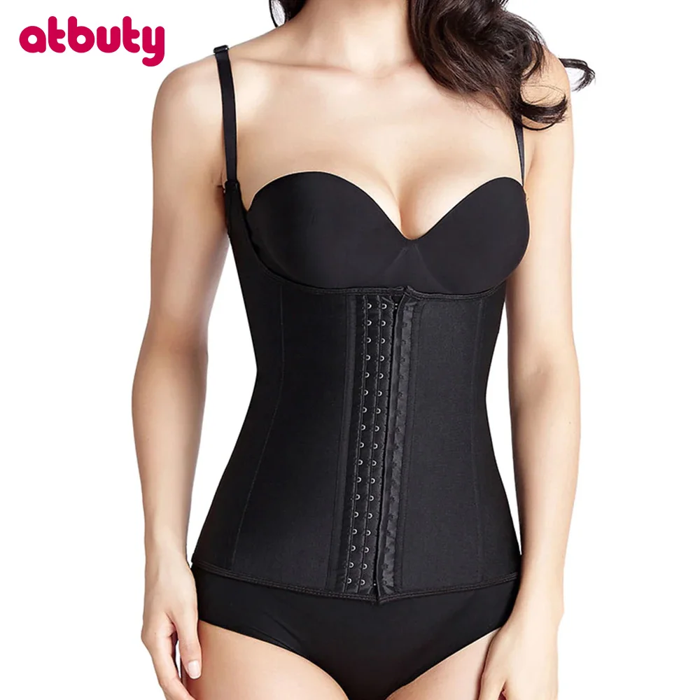 atbuty waist trainer vest latex corset