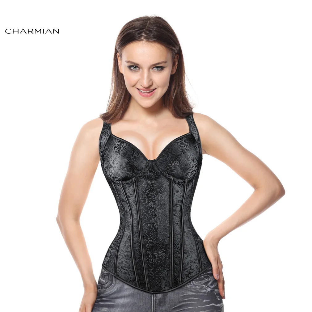 charmian gothic retro overbust corset vest